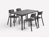 nardi nardi piave 140 x 80 tavolo rettangolare verniciato antracite lamin materia antracite ean 8010352554948