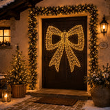 ad trend ad trend fiocco natalizio con 2 400 led internoesterno 90x90 oro cm luce calda ean 8057586271142