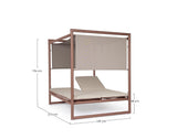 bizzotto bizzotto daybed konnor barn struttura alluminio 213 x 149 x 196 cm tessuto idrorepellente ean 8051836690158