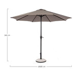 bizzotto bizzotto ombrellone kalife d 3 mt tortora ean 8051836094017