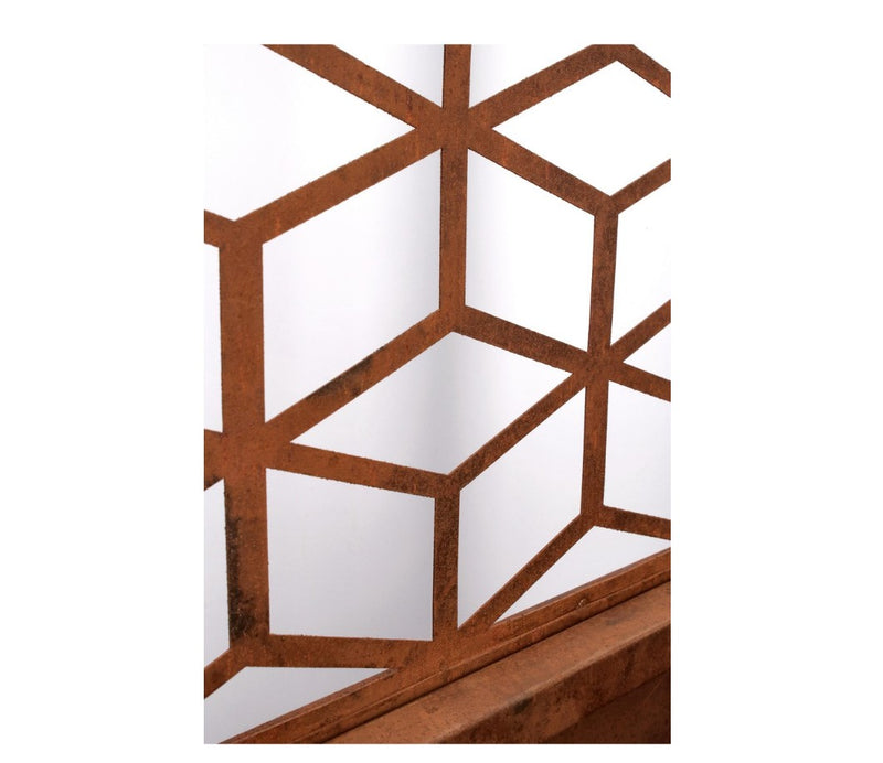 bizzotto bizzotto portafiore silvy rettangolare geometric 76 x 41 cm h 152 cm ruggine ean 8051836680722