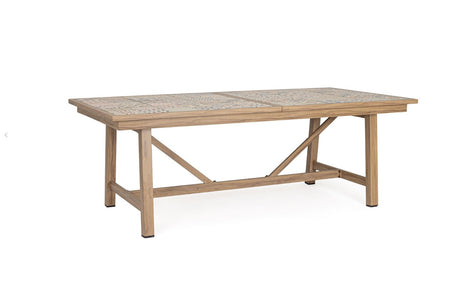 bizzotto bizzotto tavolo allungabile rettangolare kalimera 212 285 x 106 cm con mattonelle colore desert ean 8051836788886