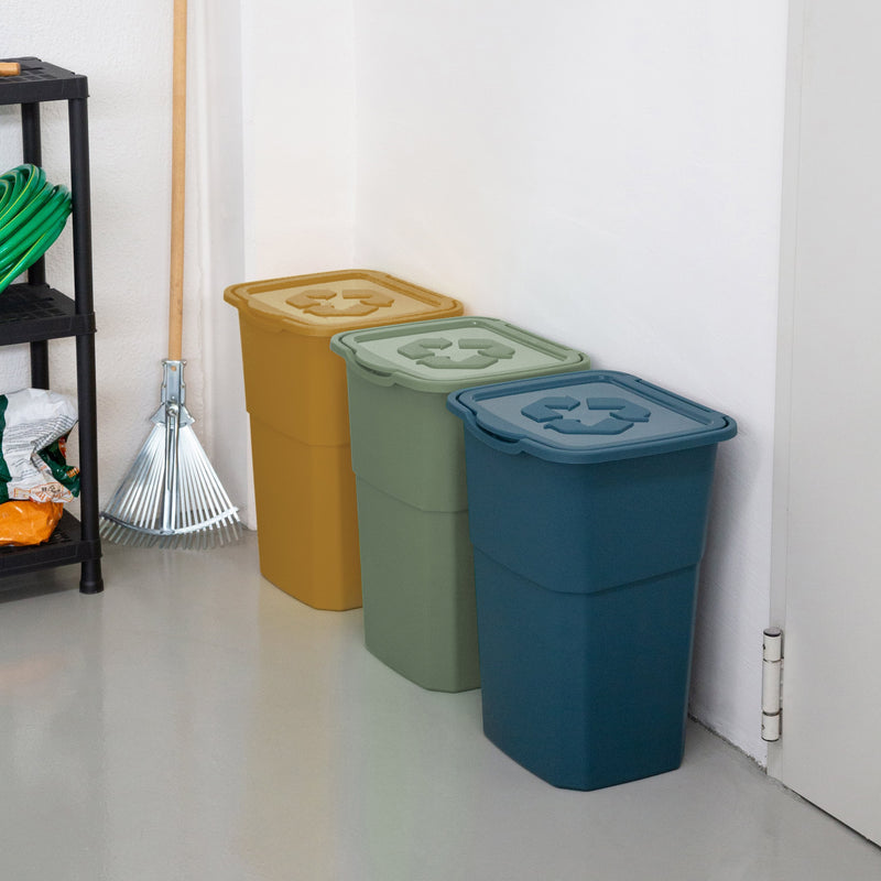 dea home dea home set 3 pattumiere eco 3 da 50l raccolta differenziata 39 x 36 cm h 54 cm ean 8009371043403