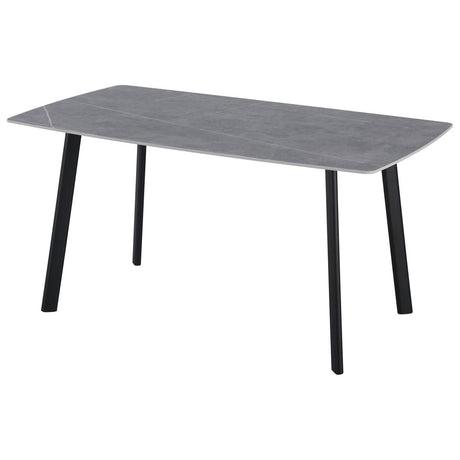 di mo commerciale di mo commerciale tavolo rettangolare quincy 150 x 85 cm h 75 cm piano in ceramica grigio opaco con gambe in metallo ean 8010402511136