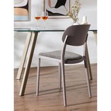di mo di mo sedia yulia in pp con seduta in tessuto grigio medio 515 x 42 x 815 cm sedia moderna e resistente ean 8010402523283