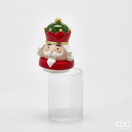 edg enzo de gasperi edg enzo de gasperi contenitore soldatino natale h 30 cm d 11 cm green red ean 8059824539618