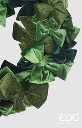edg enzo de gasperi edg enzo de gasperi decoro corona d 60 cm fiocchi ghirlanda natalizia velluto verde ean 8059824567321