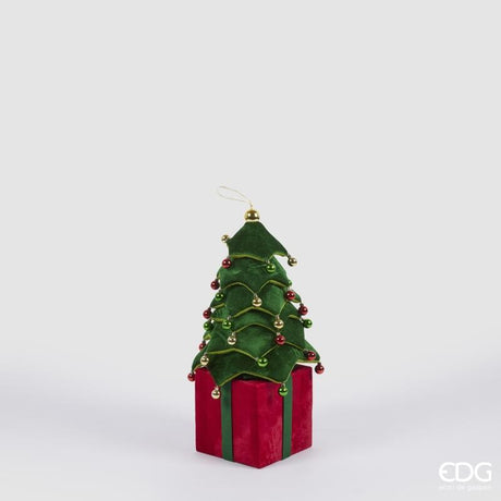 edg enzo de gasperi edg enzo de gasperi decoro pino di natale su pacco da appendere h 110 cm telescopico green ean 8059824520951