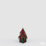 edg enzo de gasperi edg enzo de gasperi decoro pino di natale su pacco da appendere h 70 cm telescopico green red ean 8059824521132