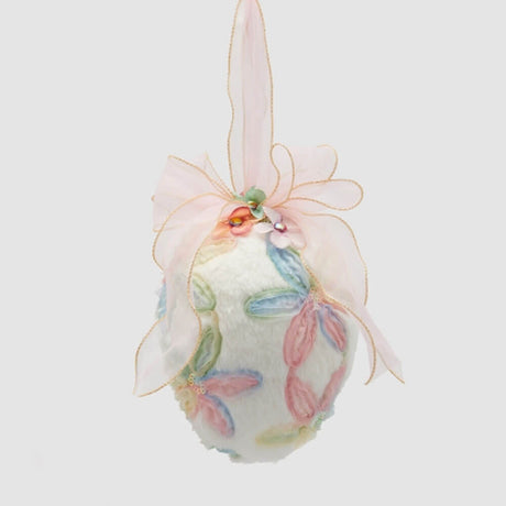 edg enzo de gasperi edg enzo de gasperi decoro uovo pasqua con fiocco da appendere ass h 20 cm d 15 cm multicolor 1 pz ean 8059824625762