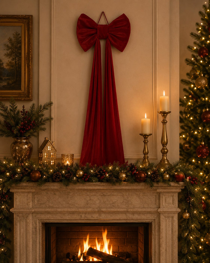 edg enzo de gasperi edg enzo de gasperi fiocco natalizio in velluto h210x80 cm rosso decorazione di natale ean 8059824689597