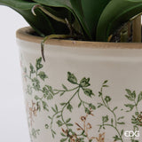edg enzo de gasperi edg enzo de gasperi orchidea phalaenopsis x8 con bocciolo e vaso pianta artificiale h 90 cm bianco ean 8059824669285