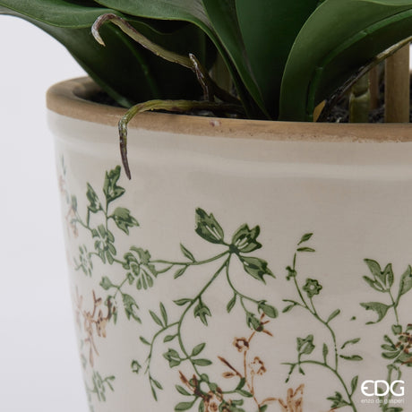 edg enzo de gasperi edg enzo de gasperi orchidea phalaenopsis x8 con bocciolo e vaso pianta artificiale h 90 cm bianco ean 8059824669285