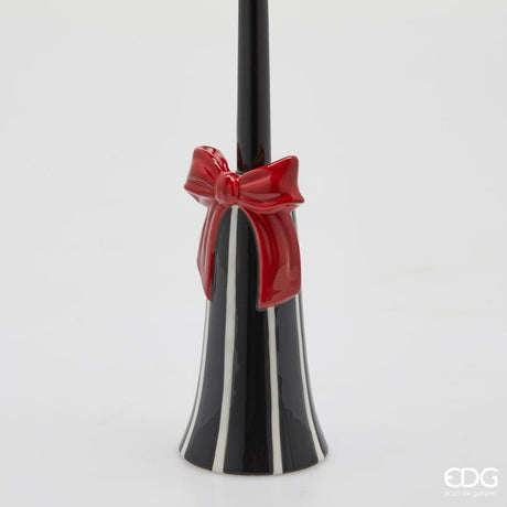 edg enzo de gasperi edg enzo de gasperi portacandela fiocco natale h 195 cm d 95 cm white black ean 8059824552778