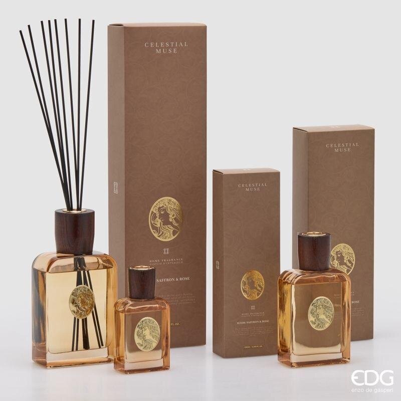 edg enzo de gasperi edg enzo de gasperi profumatore ambiente bottiglia diva 330 ml zafferano rosa patchouli diffusore fragranza design elegante ean 8059824655936