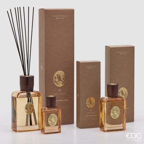 edg enzo de gasperi edg enzo de gasperi profumatore ambiente bottiglia diva 490 ml zafferano rosa patchouli diffusore fragranza design elegante ean 8059824656056