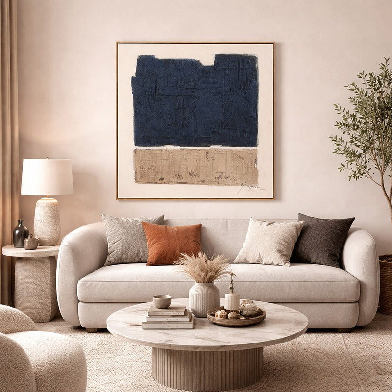 edg enzo de gasperi edg enzo de gasperi quadro abstract terra e mare 80 x 80 cm blue mix decorazione parete design moderno casa ean 8059824670250
