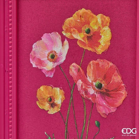 edg enzo de gasperi edg enzo de gasperi quadro rettangolare con fiori fuchsia 34 x 27 cm decorazione parete design moderno casa ean 8059824621009