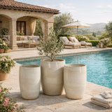 edg enzo de gasperi edg enzo de gasperi set 3 pz vaso glaze rotondo h 100 cm h 80 cm h 63 cm avorio ean 8059824046703