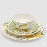 edg enzo de gasperi edg enzo de gasperi set piatti limoni fondi piatti frutta ciotoli 24 pz bianco giallo ean 8059824654625