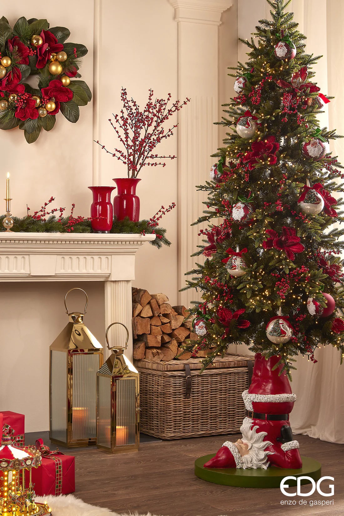 edg_enzo de gasperi albero di natale pino luxury new h 180 cm con 2000 mini led d 100 cm ean 8059824177650