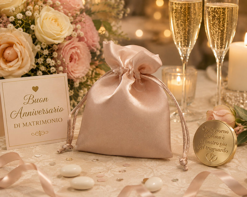 larcolaio larcolaio sacchetto organza lucido 9x12 cm portacanfetti oro bomboniera elegante 12 pz ean 8059558631602