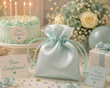 larcolaio larcolaio sacchetto organza lucido 9x12 cm portacanfetti verde bomboniera elegante 12 pz ean 8059558631640