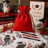 larcolaio larcolaio sacchetto tessuto 9x12 cm portacanfetti rosso bomboniera elegante 12 pz ean 8054751444233