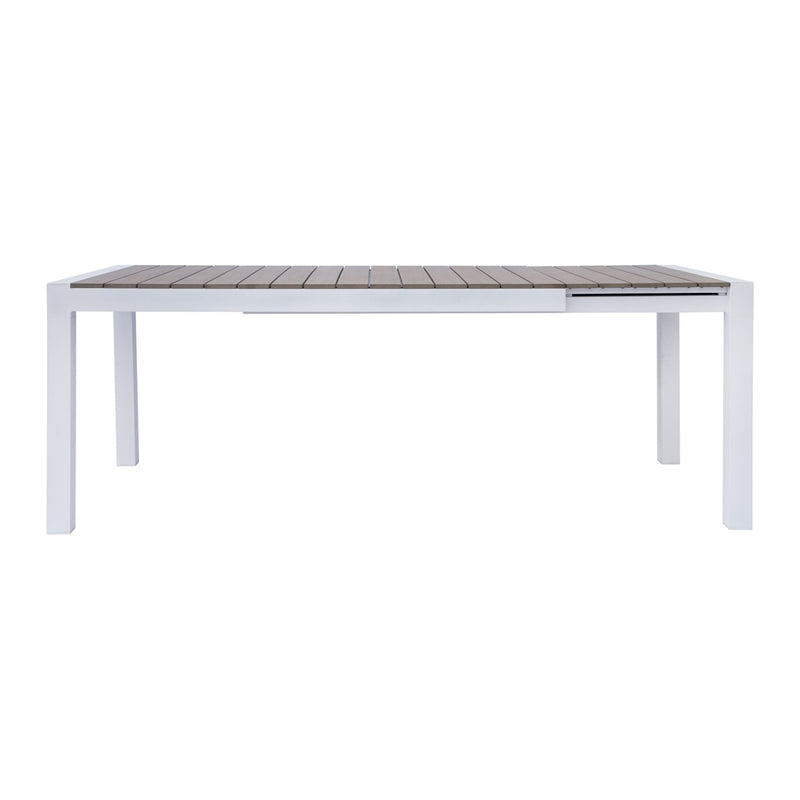 moia greenwood moia greenwood tavolo arenzano allungabile 211 276 x 100 cm in alluminio bianco con piano effetto legno design moderno ean 8013054838033