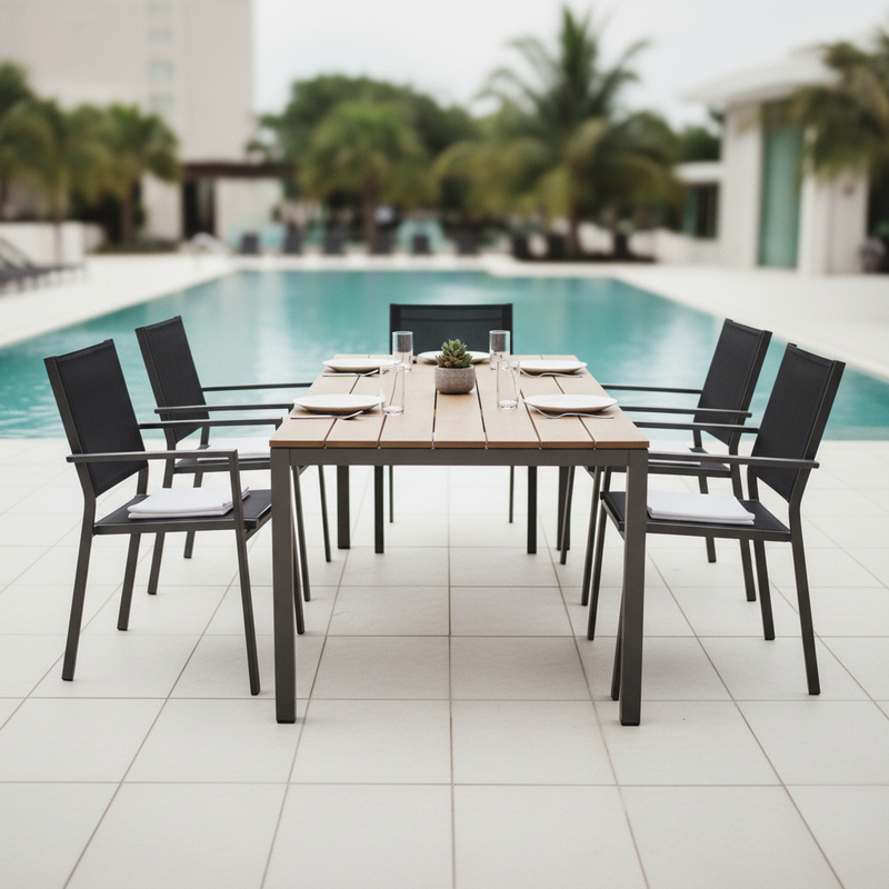 moia greenwood moia greenwood sedia poltrona zara in alluminio antracite e textilene nero sedia outdoor con braccioli impilabile ean 8013054834844