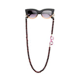 okkia okkia collana bijoux con palline in vetro per occhiali e mascherina colore chocolate opal ean 8056211376030