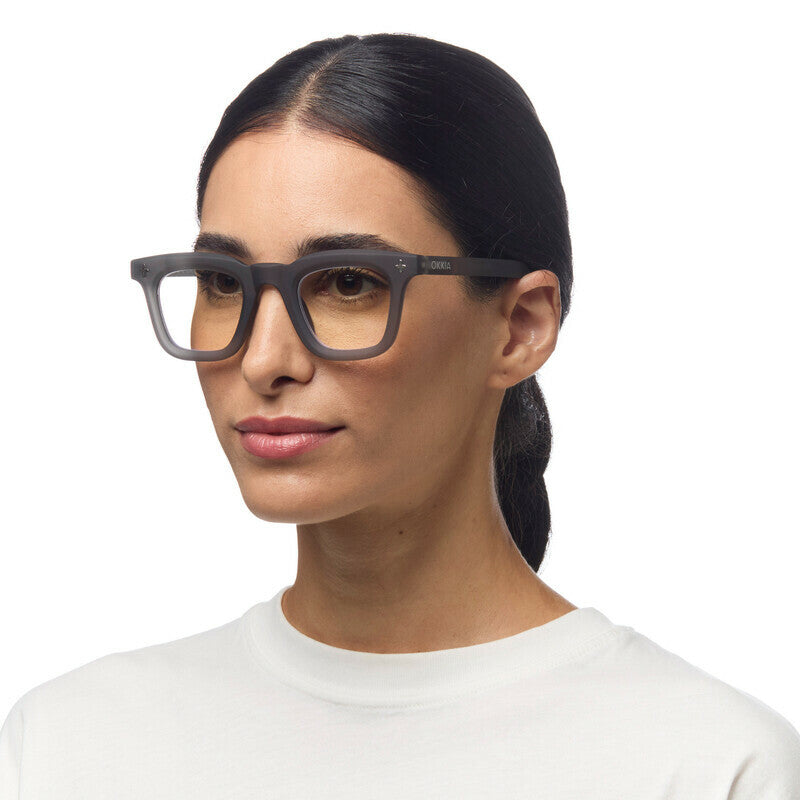 okkia okkia occhiale da lettura mod firenze premontato soft touch translucent smoke diottrie 1 00 ean 8056211374838