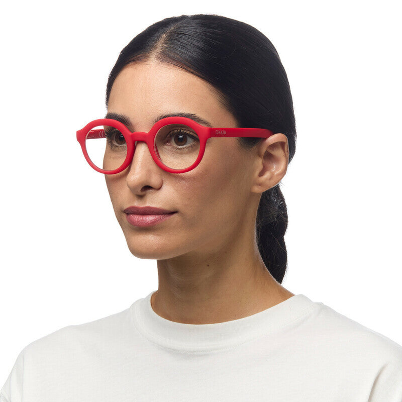 okkia okkia occhiale da lettura mod lauro premontato soft touch red diottrie 2 00 ean 8056211371059