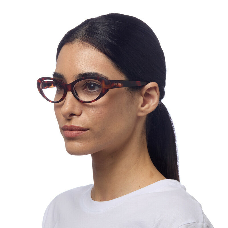 okkia okkia occhiale da lettura mod lina cat eye classic havana diottrie 1 50 ean 8055773199965