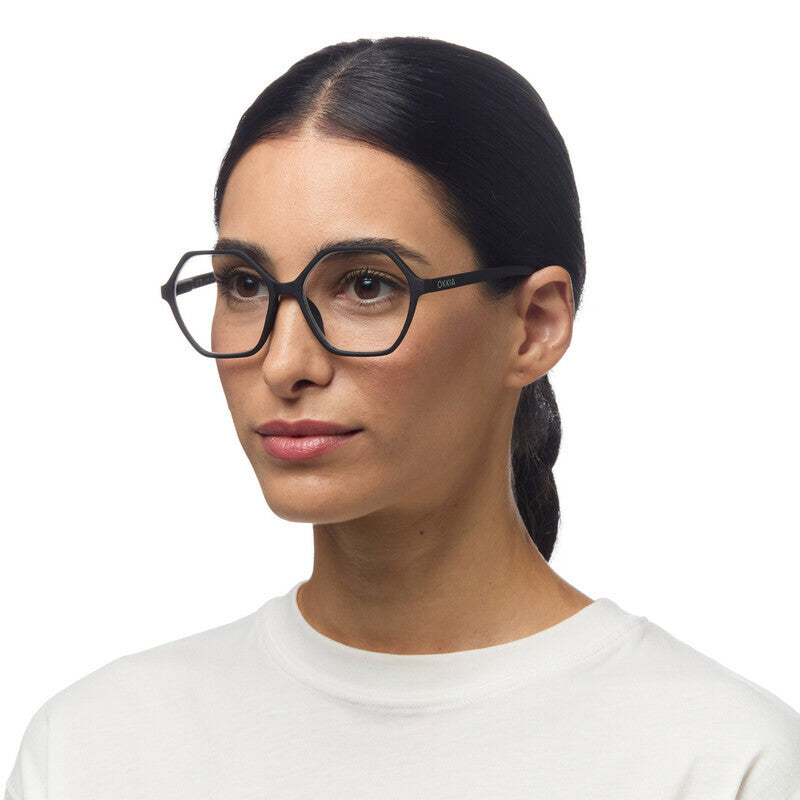 okkia okkia occhiale da lettura mod valencia premontato soft touch spring anti luce blu nero diottrie 3 00 ean 8056211374197