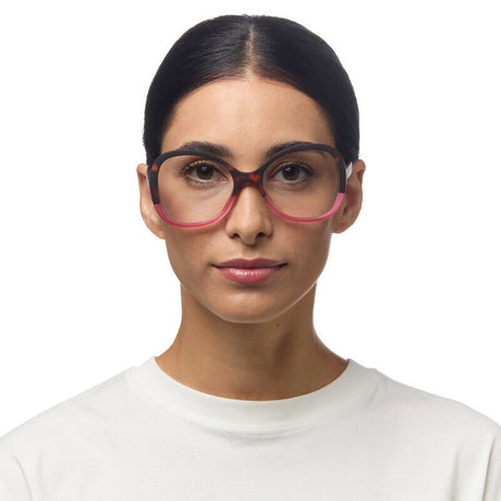 okkia okkia occhiale da lettura mod verona premontato butterfly soft touch spring anti luce blu havana pink diottrie 1 00 ean 8056211374708