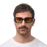 okkia okkia occhiale da sole premontato esagonale mod andrea soft touch black lenti yellow ean 8056211375620