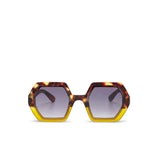 okkia okkia occhiale da sole premontato esagonale mod emma havana yellow ean 8055773193864