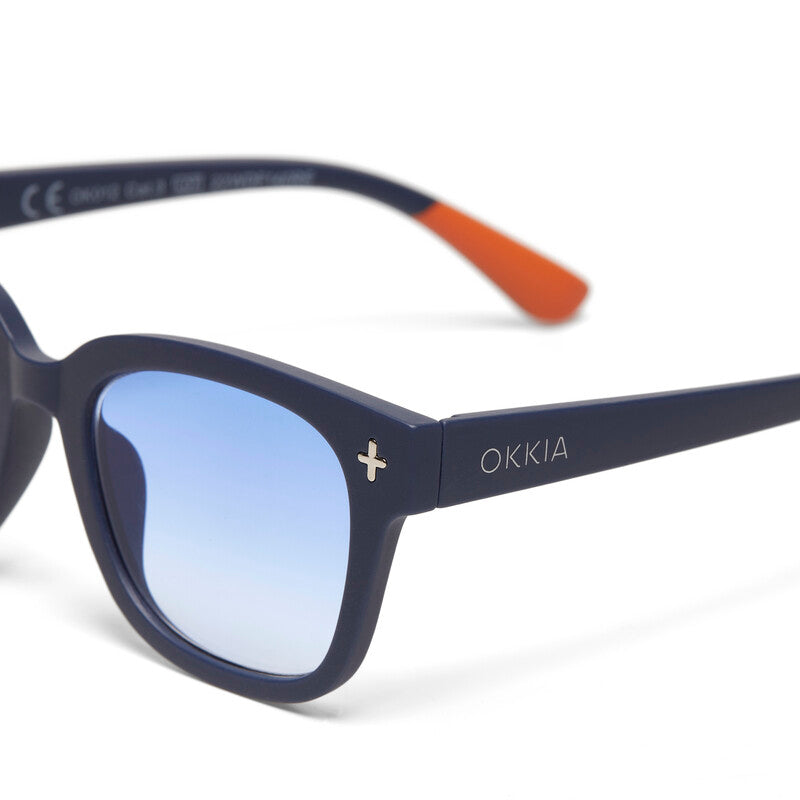 okkia okkia occhiale da sole premontato mod giovanni translucid midnight soft touch con lenti blu ean 8055773195622