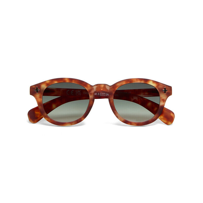 okkia okkia occhiale da sole premontato mod milano soft touch sahara havana lenti green ean 8056211375668