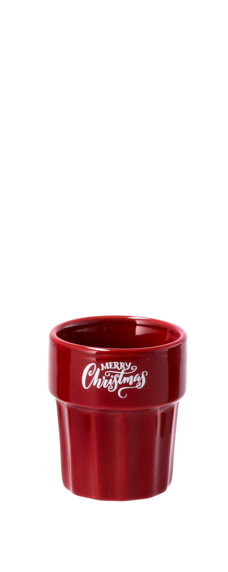 regalo italiano regalo italiano bicchierino natale merry christmas ass 90 ml rosso o verde o beige 1 pz ean 8057586162280