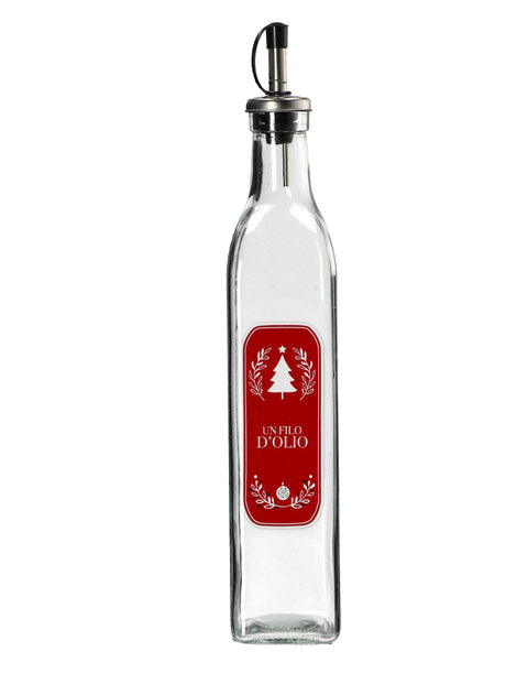 regalo italiano regalo italiano oliera o acetiera natale merry christmas ass 500 ml 6 x 6 cm h 31 cm trasparente 1 pz ean 8057586165823