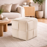 regalo italiano regalo italiano pouf in velluto beige 37 x 37 cm h 37 cm pouf contenitore design moderno arredo casa ean 8057586207745