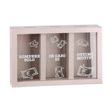 regalo italiano regalo italiano salvadanaio in mdf e vetro 3 scomparsi 23 x 6 cm h 15 cm ass porta risparmi decorativo moderno 1 pz ean 8057586123694