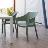 toomax toomax sedia luna verde salvia in plastica da esterno impilabile e resistente ai raggi uv ean 8009371096362