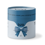 wd lifestyle wd lifestyle bicchiere vetro borosilicato cc 250 ml decoro fiocco blu ean 8055035680590