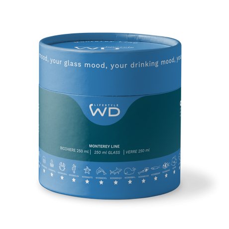 wd lifestyle wd lifestyle bicchiere vetro borosilicato cc 250 ml decoro pesce oro ean 8053300579440