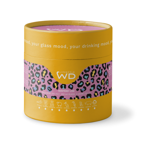 wd lifestyle wd lifestyle bicchiere vetro borosilicato cc 250 ml decoro scimmia ean 8055035680521