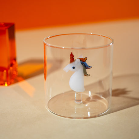 wd lifestyle wd lifestyle bicchiere vetro borosilicato cc 250 ml decoro unicorno ean 8055035684116