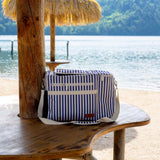 wd lifestyle wd lifestyle borsa termica a righe con taca per bottiglie 25 l bianco blu ean 8053300576609